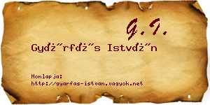 Gyárfás István névjegykártya