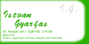 istvan gyarfas business card